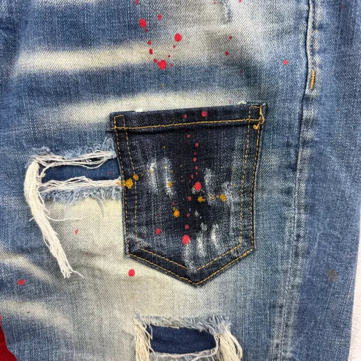 [BUNJANG] Dsquared2 RAVE ON Denim Shorts / [정품 / 희귀] 디스퀘어드2 RAVE ON 데님 반바지