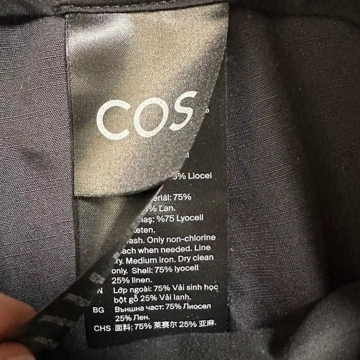 [SOLD OUT] COS 블랙 리오셀/린넨 와이드 팬츠 EUR 40