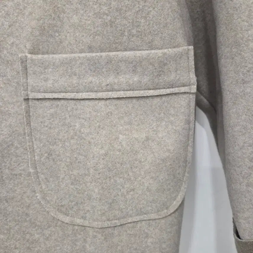 [BUNJANG] Beige Round Neck Pocket Jacket / 베이지 라운드넥 포켓 자켓