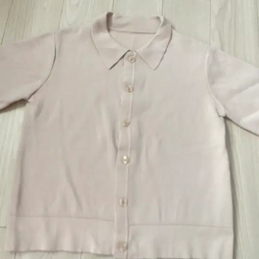 [BUNJANG] Celebshop Knit Cardigan / 셀렙샵 반팔 니트 카라넥 가디건