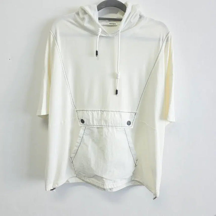 [BUNJANG] Bonispax Oversized Short-Sleeve Hoodie Ivory / Bonispax 반팔 후드티 free아이보리 오버핏