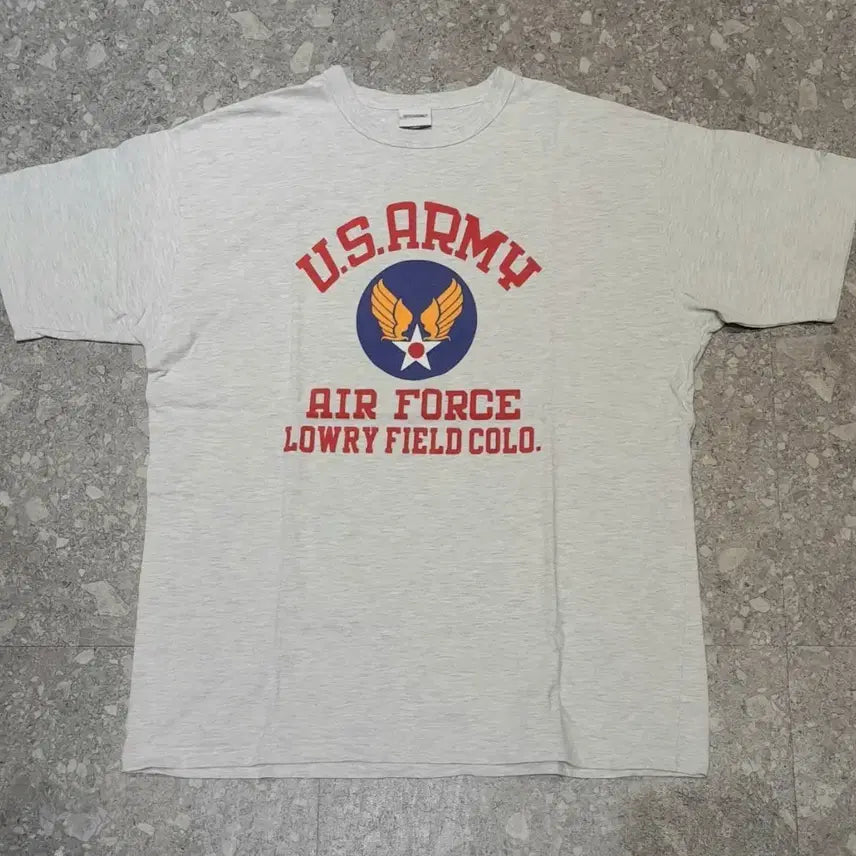 [BUNJANG] Outstanding Airforce Ash Grey Short Sleeve Shirt (L) / 아웃스탠딩 에어포스 에쉬그레이 반팔 (L)