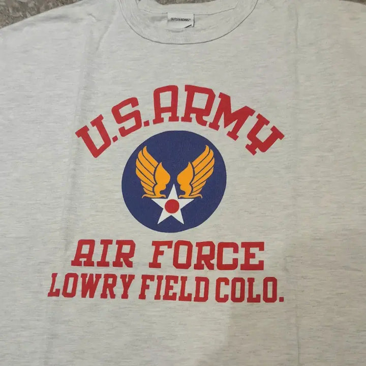 [BUNJANG] Outstanding Airforce Ash Grey Short Sleeve Shirt (L) / 아웃스탠딩 에어포스 에쉬그레이 반팔 (L)