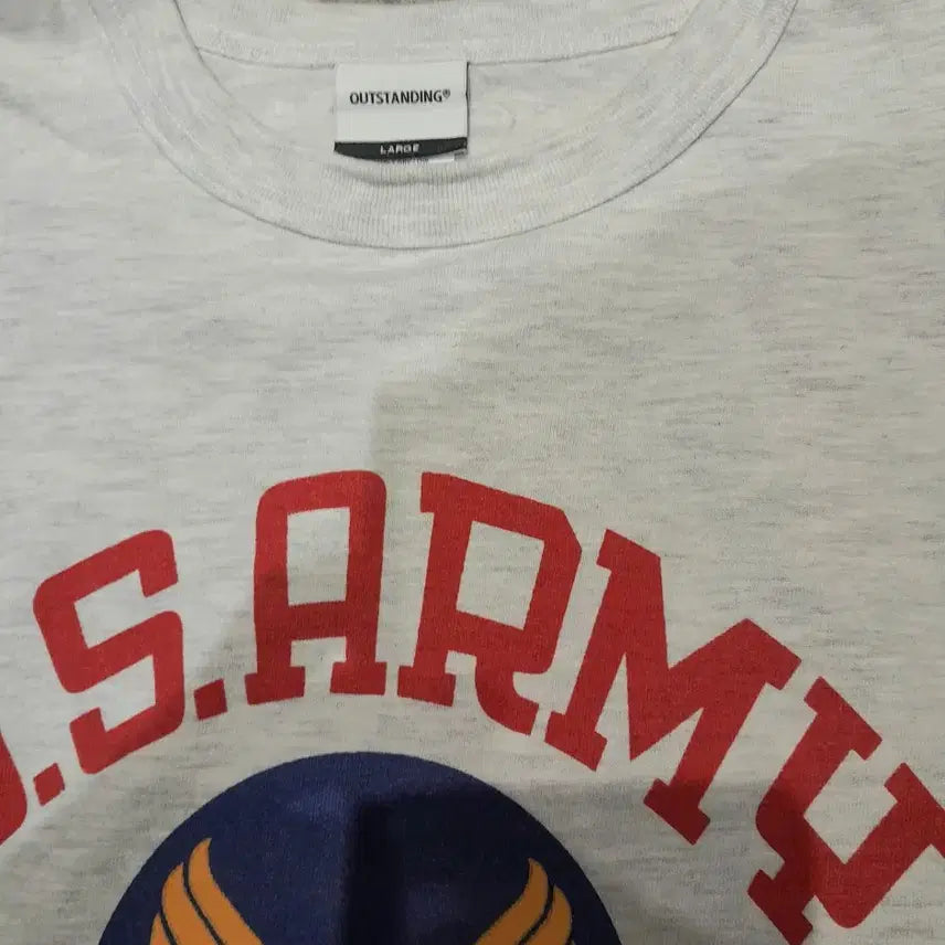 [BUNJANG] Outstanding Airforce Ash Grey Short Sleeve Shirt (L) / 아웃스탠딩 에어포스 에쉬그레이 반팔 (L)