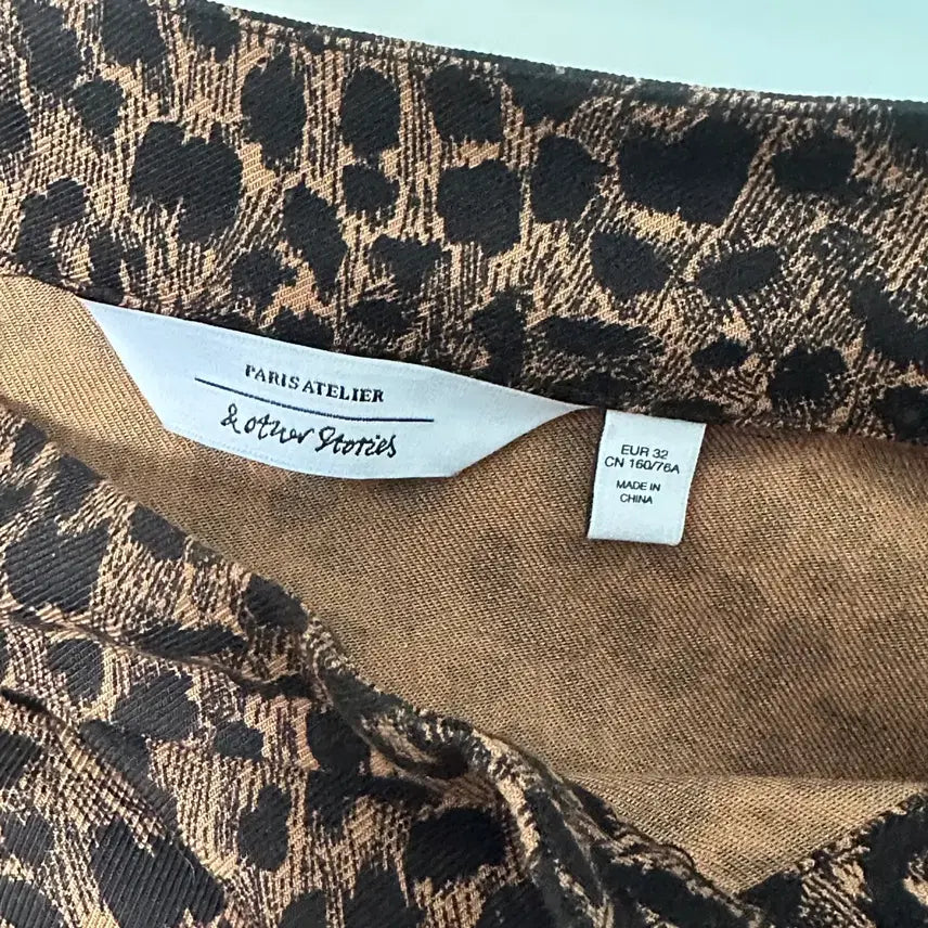 [BUNJANG] &amp; Other Stories Leopard Mini Dress / 새상품)원피스 &amp; other stories 레오파드 미니원피스 호피 치마