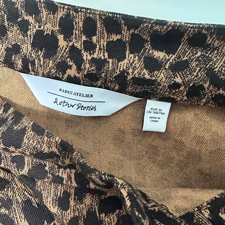 [BUNJANG] &amp; Other Stories Leopard Mini Dress / 새상품)원피스 &amp; other stories 레오파드 미니원피스 호피 치마