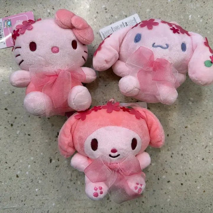 [BUNJANG] Sanrio Cherry Blossom Keyring Set / 산리오 벚꽃 키티 마이멜로디 시나모롤 체리블라썸 키링