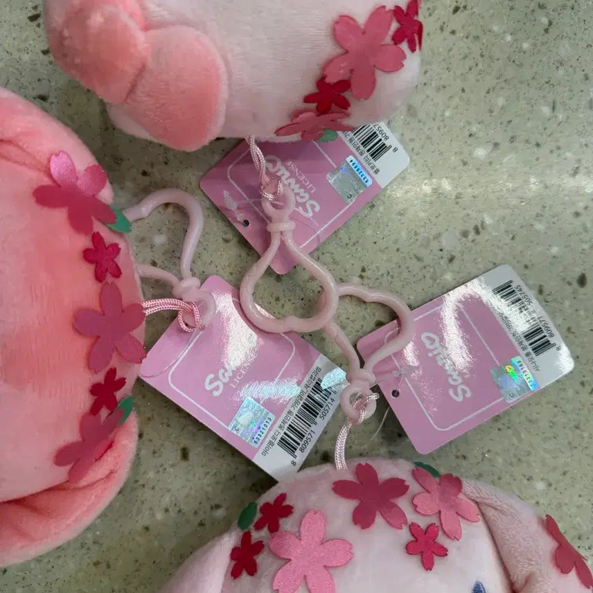 [BUNJANG] Sanrio Cherry Blossom Keyring Set / 산리오 벚꽃 키티 마이멜로디 시나모롤 체리블라썸 키링