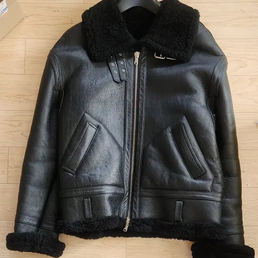 [BUNJANG] Andersson Bell Sheepskin Leather Jacket / 블랙 무스탕 양가죽 자켓 - 앤더슨벨
