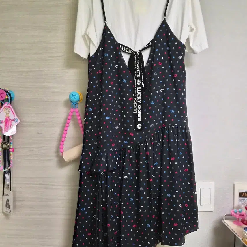 [SOLD OUT] 럭키슈에뜨 원피스, 반팔티 세트