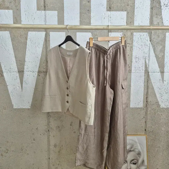 [BUNJANG] Celebshop Linen Blend Loose Fit Vest / 셀렙샵 아마혼방 루즈핏 베스트