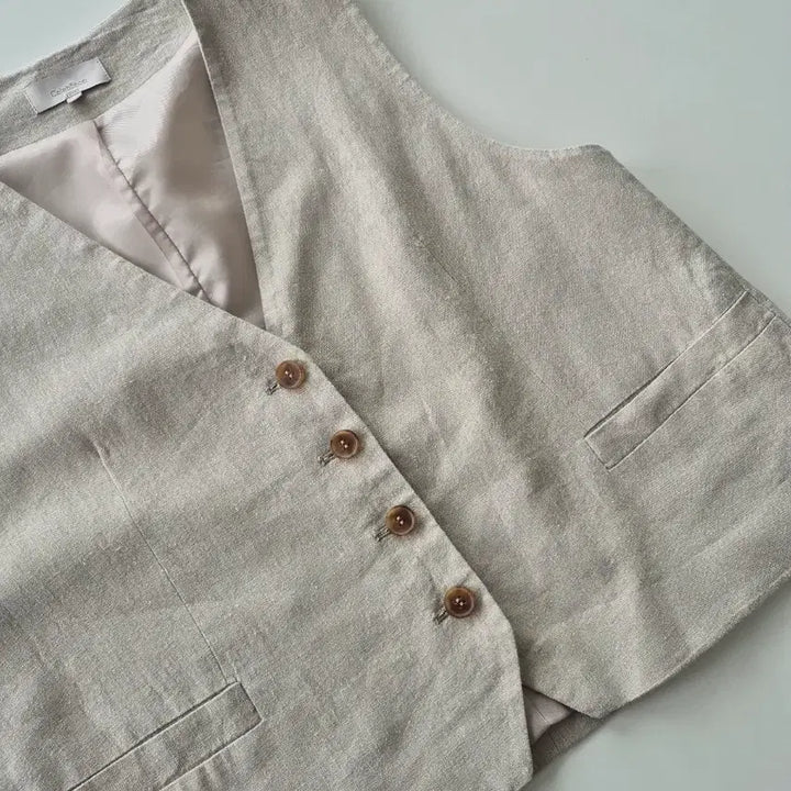 [BUNJANG] Celebshop Linen Blend Loose Fit Vest / 셀렙샵 아마혼방 루즈핏 베스트