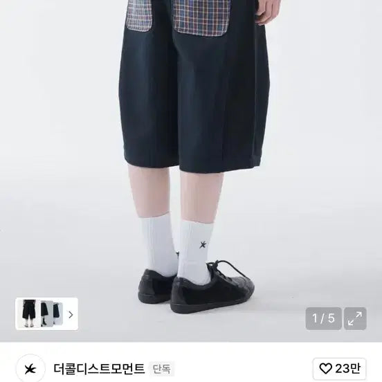 [BUNJANG] The Coldest Moment Check Pocket Bermuda Shorts Navy / 더콜디스트모먼트 체크 포켓 버뮤다 반바지 네이비