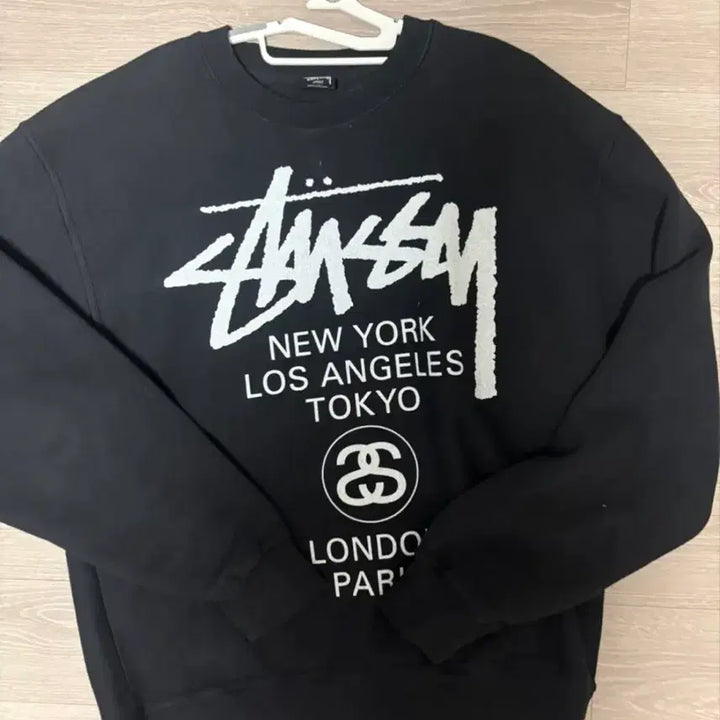 [BUNJANG] Stussy World Tour Sweatshirt Black L / 스투시 월드투어 맨투맨 블랙 L 새상품급 택ㅇ