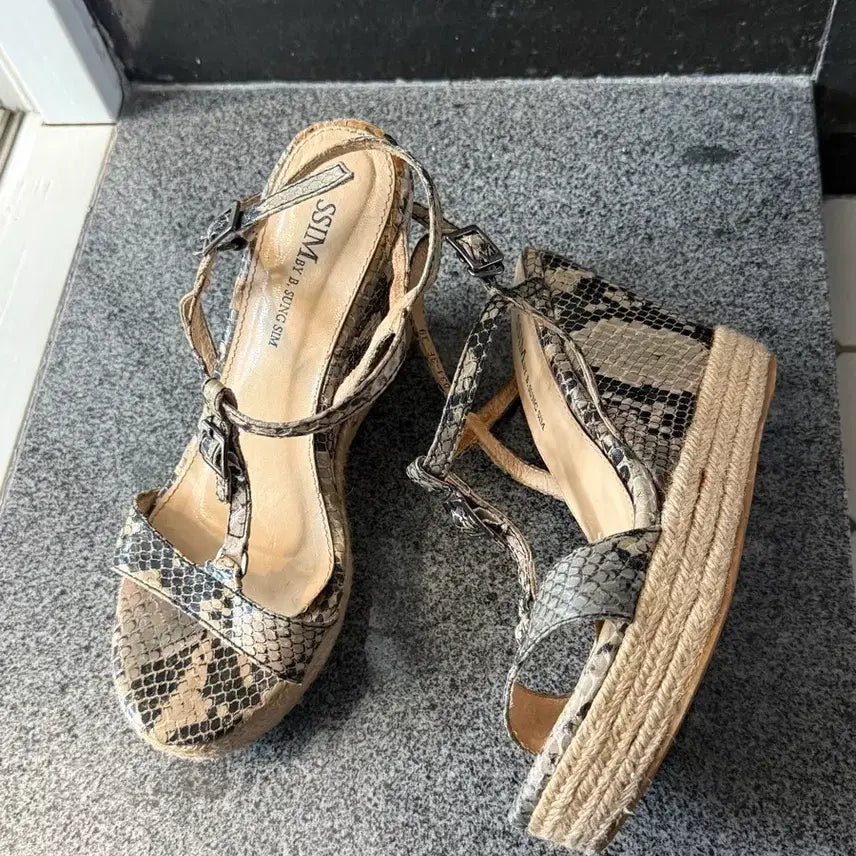 [BUNJANG] Ssim Wedge Heel Handmade Shoes 245 / 씸 웨지힐 수제화 245
