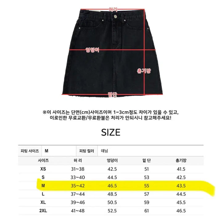 [SOLD OUT] 하비언니 생지데님치마