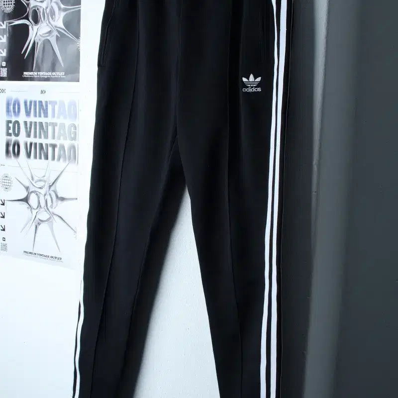 [BUNJANG] Adidas Training Pants Original Black / (S-M) 아디다스 트레이닝복 바지 오리지널 블랙 삼선-252B