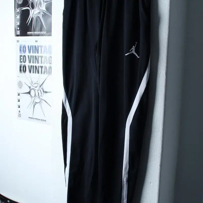 [BUNJANG] Jordan Training Pants Basketball Functional Black Old School / (S-M) 조던 트레이닝복 바지 농구 기능성 블랙 올드스쿨-252C