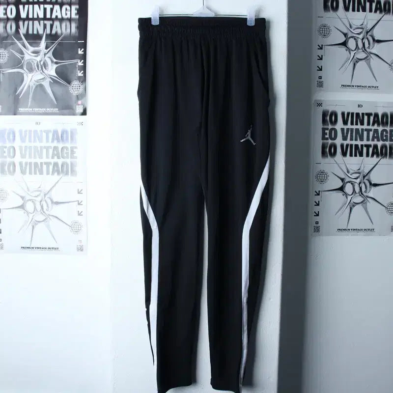 [BUNJANG] Jordan Training Pants Basketball Functional Black Old School / (S-M) 조던 트레이닝복 바지 농구 기능성 블랙 올드스쿨-252C