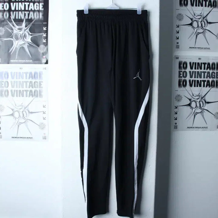 [BUNJANG] Jordan Training Pants Basketball Functional Black Old School / (S-M) 조던 트레이닝복 바지 농구 기능성 블랙 올드스쿨-252C