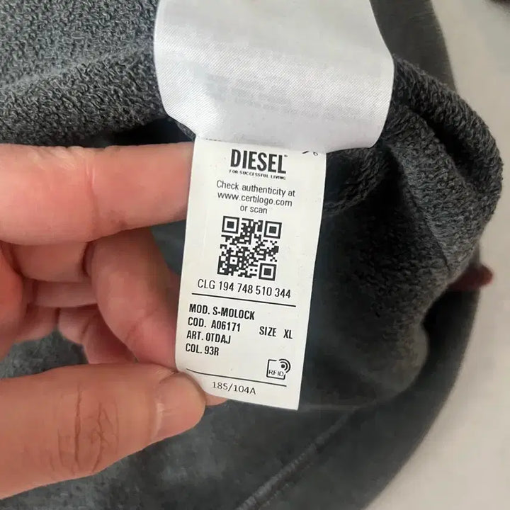 [SOLD OUT] 디젤 피그먼트 롱슬리브 맨투맨 xl