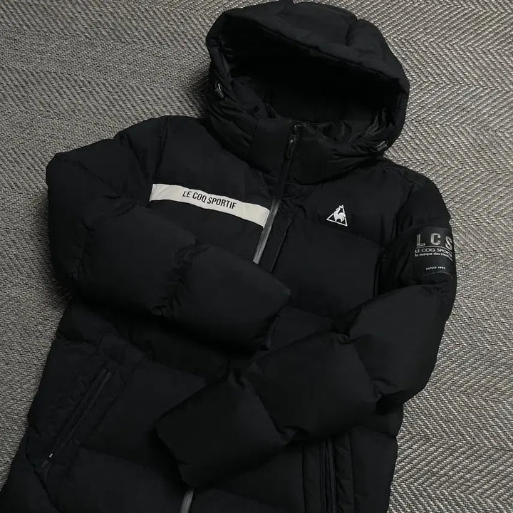 [BUNJANG] Le Coq Sportif Side Patch Goose Down Puffer Jacket / 르꼬끄 사이드 패치 구스다운 푸퍼 패딩o 5238