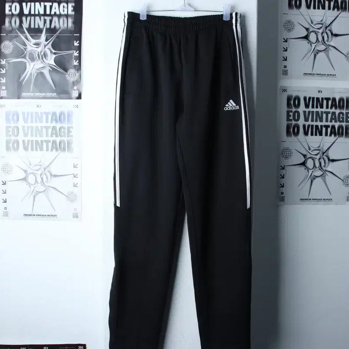 [BUNJANG] Adidas Training Pants Black Three Stripes / (L-XL) 아디다스 트레이닝복 바지 마샬아츠 블랙 삼선-252F