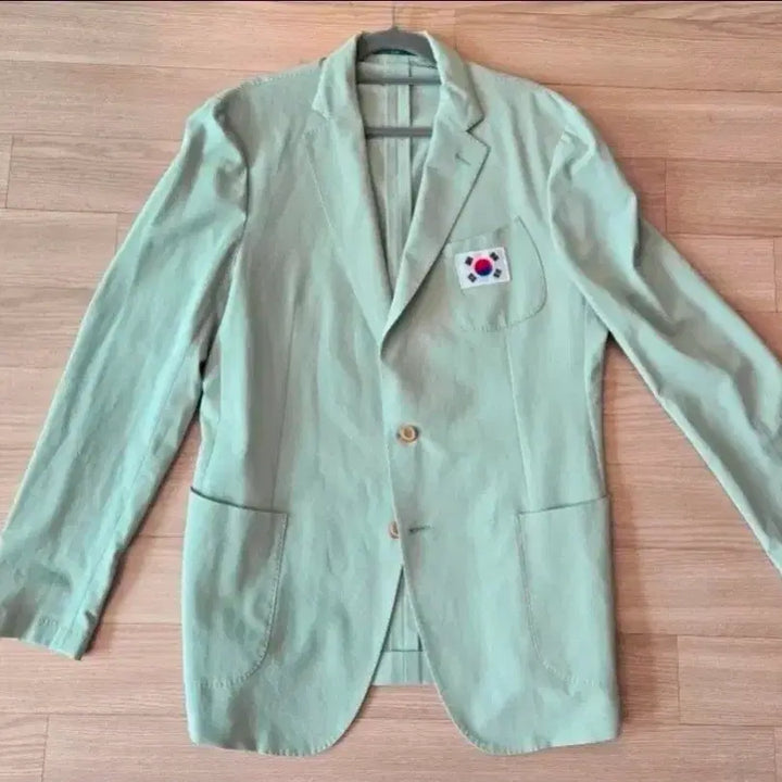 [BUNJANG] Cambridge Members Mint Blazer 103 Size / 캠브리지 멤버스 민트색 블레이저 103사이즈