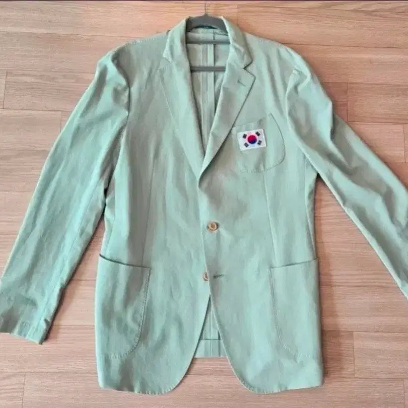 [BUNJANG] Cambridge Members Mint Blazer 103 Size / 캠브리지 멤버스 민트색 블레이저 103사이즈