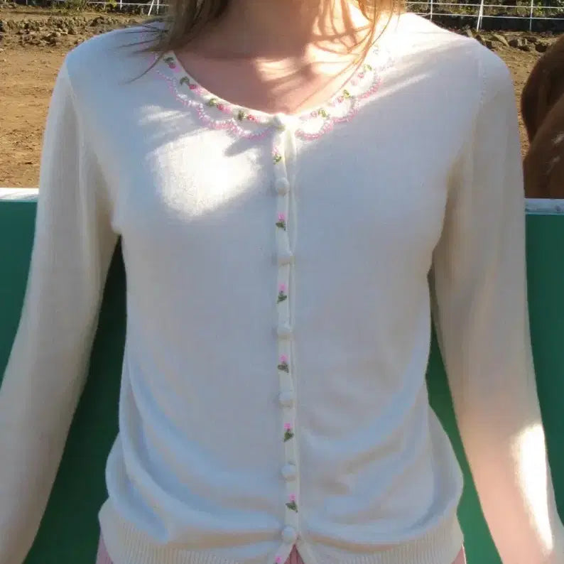 [BUNJANG] SINEINN Beaded Point Cardigan / 시눈 비즈 포인트 가디건