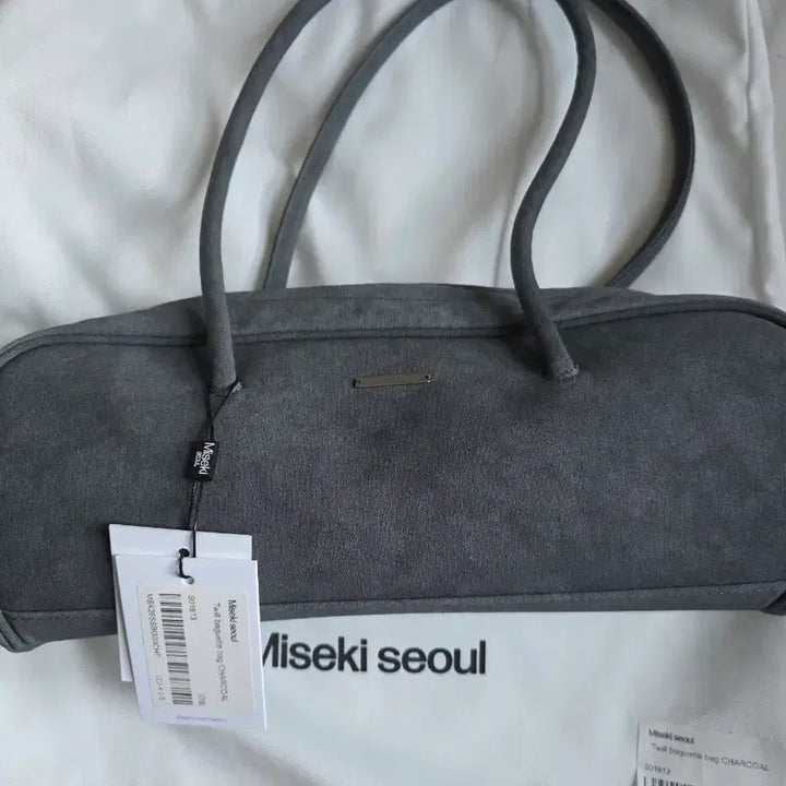 [BUNJANG] Miseki Seoul Twill Baguette Bag Charcoal / 새상품 미세키서울 트윌 바게트백 차콜