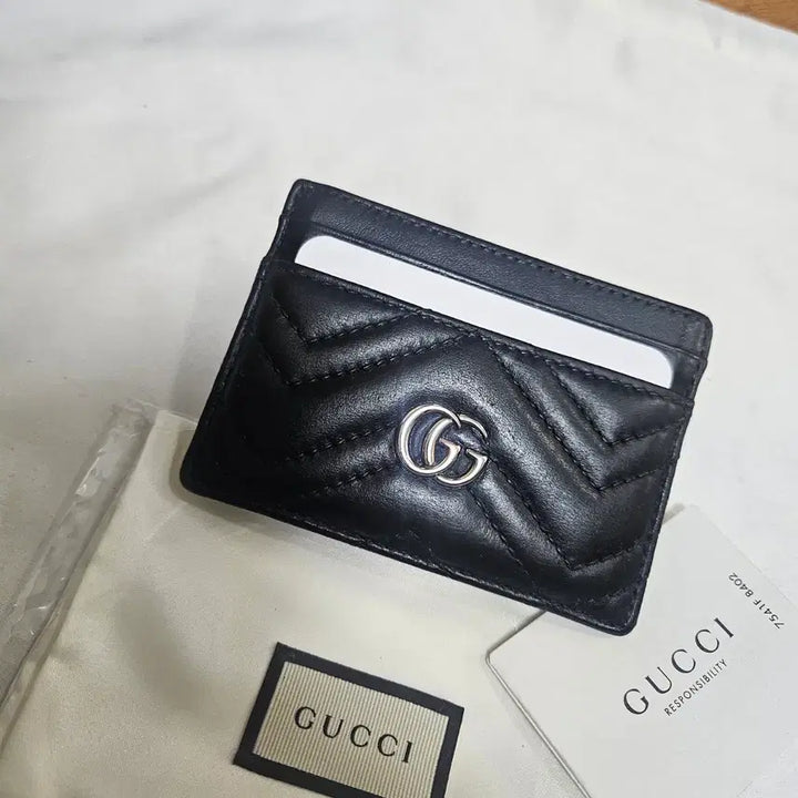 [BUNJANG] Gucci Marmont Card Wallet Black 443127 / 구찌 마몬트 카드지갑 블랙 모델 443127 정품