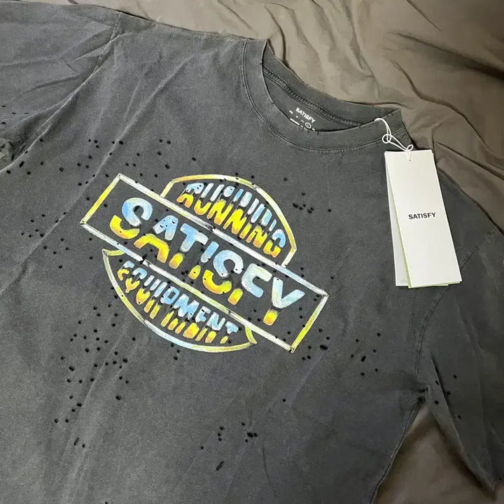 [BUNJANG] Satisfy Moste T-Shirt Slam Jam Collaboration / (L) 한정판 새티스파이 모스테크 반팔 슬램잼 콜라보 새상품
