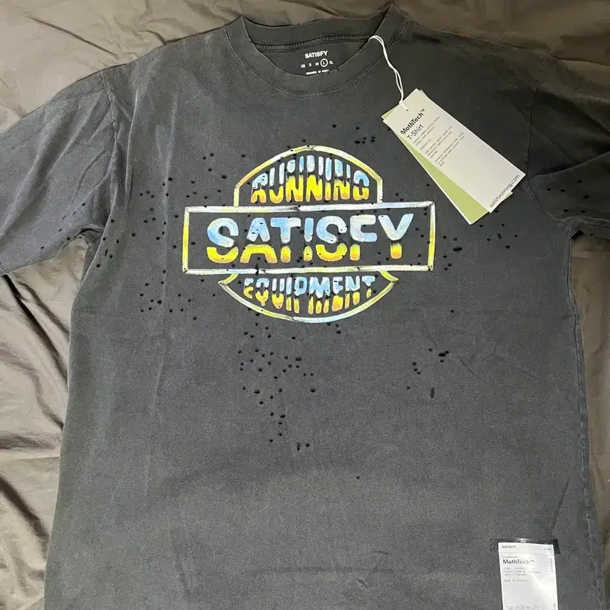 [BUNJANG] Satisfy Moste T-Shirt Slam Jam Collaboration / (L) 한정판 새티스파이 모스테크 반팔 슬램잼 콜라보 새상품