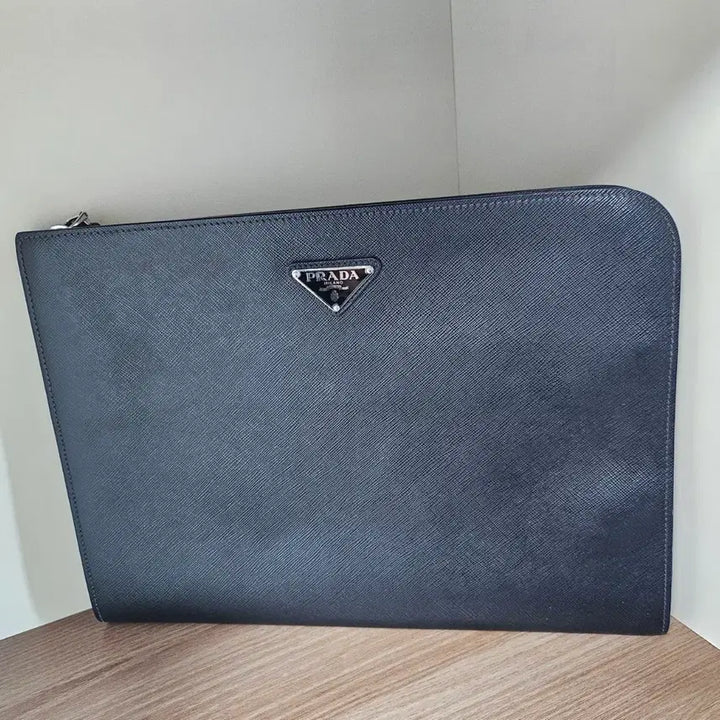 [BUNJANG] Prada Saffiano Leather Clutch Bag / 프라다 블랙 사피아노  클러치 백 (가로33세로25 )