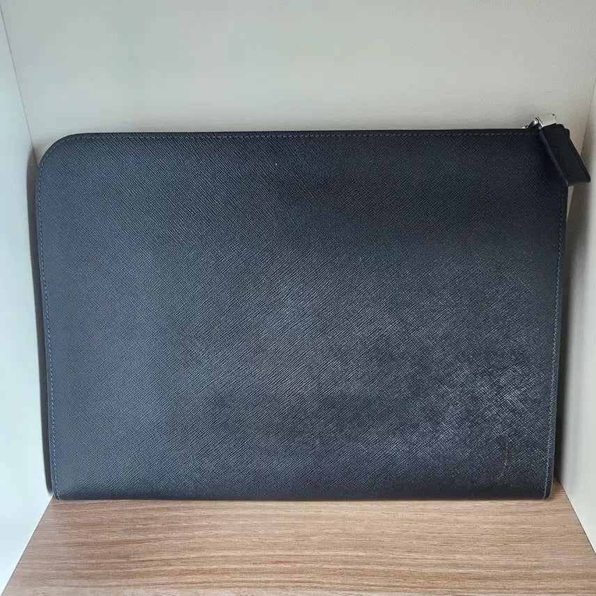 [BUNJANG] Prada Saffiano Leather Clutch Bag / 프라다 블랙 사피아노  클러치 백 (가로33세로25 )
