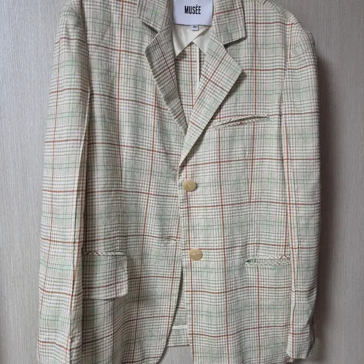 [SOLD OUT] 뮤제 musee 체크 자켓 린넨 자켓 34
