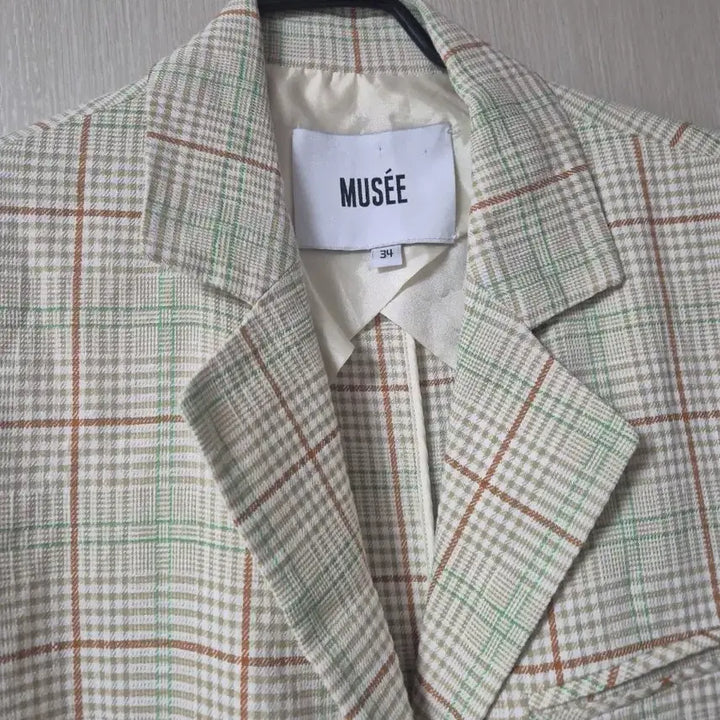[SOLD OUT] 뮤제 musee 체크 자켓 린넨 자켓 34