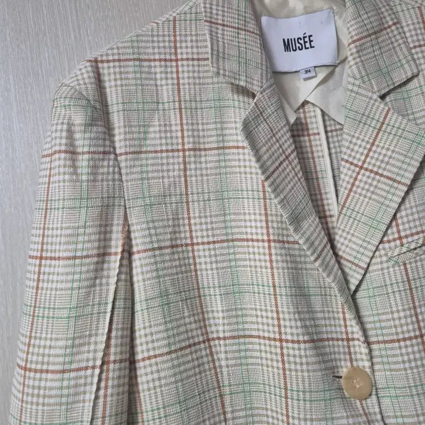 [SOLD OUT] 뮤제 musee 체크 자켓 린넨 자켓 34