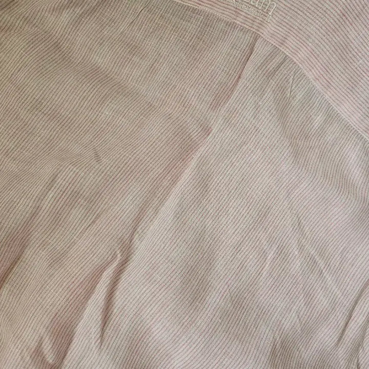 [BUNJANG] Beanpole Pink Striped Linen Shirt / 빈폴 핑크 스트라이프 린넨 셔츠