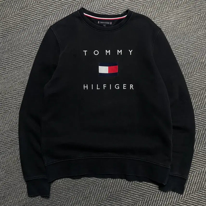 [BUNJANG] Tommy Hilfiger Embroidered Big Logo Oversized Sweatshirt / 타미힐피거 자수 빅로고 박시핏 맨투맨o 5249