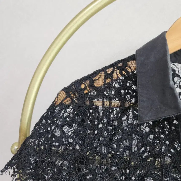 [BUNJANG] DKNY Black Lace Shirt Dress / DKNY 블랙 레이스 셔츠 원피스