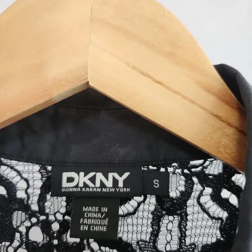 [BUNJANG] DKNY Black Lace Shirt Dress / DKNY 블랙 레이스 셔츠 원피스