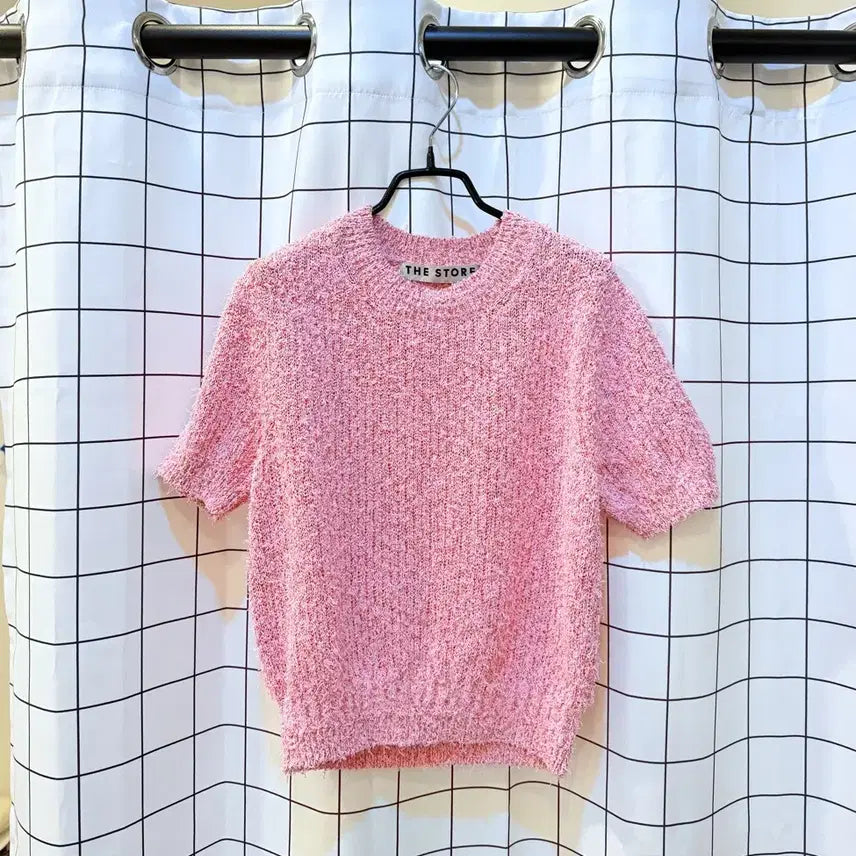 [BUNJANG] Hansome The Store Boucle Knit Top / 한섬 더스토어 부클 반팔니트