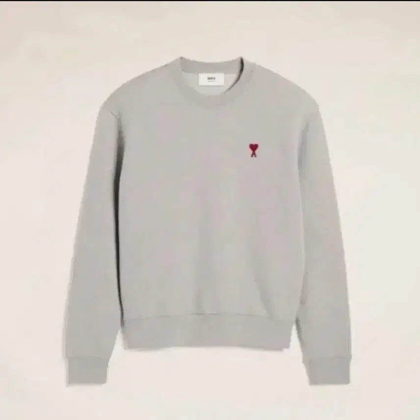 [BUNJANG] Ami Small Heart Logo Sweatshirt Gray / 아미 스몰 하트 로고 맨투맨 그레이