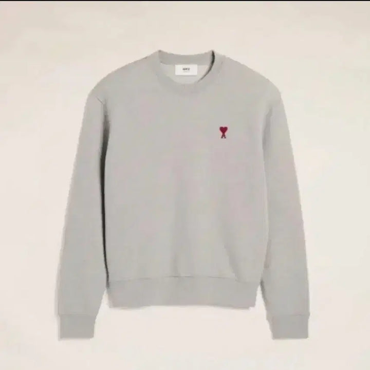 [BUNJANG] Ami Small Heart Logo Sweatshirt Gray / 아미 스몰 하트 로고 맨투맨 그레이
