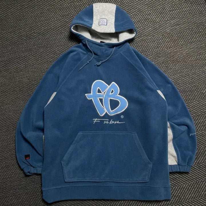 [BUNJANG] FUBU Fleece Hoodie / 00s FUBU 올드스쿨 빅로고 플리스 후드 티셔츠o 5250