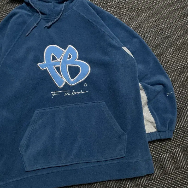 [BUNJANG] FUBU Fleece Hoodie / 00s FUBU 올드스쿨 빅로고 플리스 후드 티셔츠o 5250