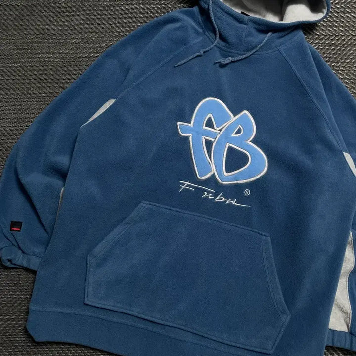 [BUNJANG] FUBU Fleece Hoodie / 00s FUBU 올드스쿨 빅로고 플리스 후드 티셔츠o 5250