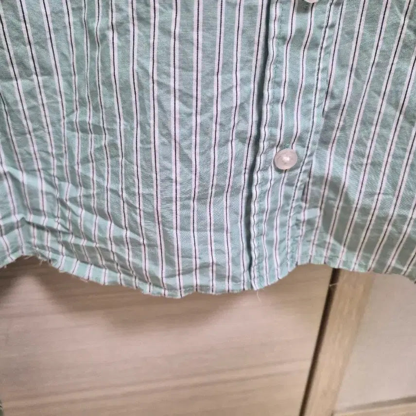 [BUNJANG] Tommy Hilfiger Striped Crop Shirt / 타미진스 스트라이프 크롭 셔츠